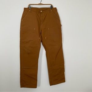 Carhartt Men's Firm Duck Rugged Utility Loose Fit Double Front Work Pants 38x32
